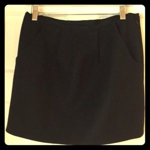 Black J Crew Wool Mini Skirt
